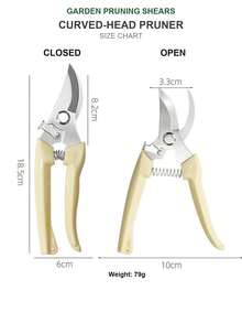 2pcs Garden Pruning Shears, Stainless Steel Bypass Pruning Scissors, Ergonomic Effort-Saving Sharp Hedge Trimmer, Suitable For Tree Branches, Flowers, Shrubs, 18mm Cutting Capacity - A - View 9