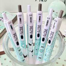 4pcs Thin Milk Cream Retractable Neutral Pens, 0.5mm Black Ink, Quick-Drying Ink, Clean Writing, No Smudging, Multiple Styles, Back To School Essentials, Office Supplies, Teacher Supplies, Kawaii School Supplies, Acrylic Paint, Christmas Gifts For Women, Highlighters - One Size - View 7
