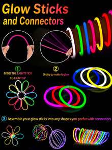 200/100/50/15/2pcs 8 Inch Glow Sticks, Super Shiny White Glow Sticks For Party, Wedding, Bachelorette Party, Lighting Supplies, Lasts 10-12 Hours In The Dark, Can Be Used To Make Bracelets, Necklaces, Etc. Suitable For Party, Gathering, Bar, Birthday Party, Disco, Toys, Neon Party, Holiday Decoration, Wedding Party, Birthday Gift Recommendation - View 3