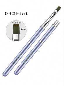 JOCNAIL Colorful Sandblasted Handle Nail Art Brush Dual Head Liner Painting Drawing Pen Metallic Aluminum UV Gel Manicure Tool - Multicolor - View 13
