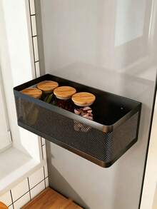 Magnetic Refrigerator Storage Rack, No-Drill Door-Mounted Holder For Masks, Keys, Umbrellas, Lightweight And Convenient Entryway Organizer, Also Suitable For Cabinet Storage, Fits Kitchen Door And Entryway Scenes, Designed For Space-Conscious Homes, Perfect Housewarming And Holiday Gift For Yourself Or Loved Ones, Adds Practicality And Order To Small Spaces - Multicolor - View 1