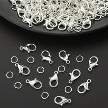 180pcs/360pcs DIY Jewelry Clasp Accessories Including Lobster Clasp And Jump Rings, Suitable For DIY Woven Jewelry, Necklaces, Bracelets, Anklets, Bags, Keychains, Spring Connectors, Phone Chain End Clasps, Pendant Hooks, DIY Jewelry Making Materials - Lobster Claw & Jump Ring - View 7