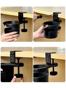 No-Drill Cup Holder Space-Saving Design Adjustable Desktop Storage Rack For Home Gaming Room Dorm Or Office Desk Foldable/Rotatable Coffee & Tea Hanging Cup Rack Fall Home Decor Car Accessories For Women Dorm Room Essentials College - Multicolor - View 9