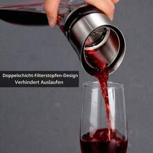 1500 Ml Crystal Glass Wine Opener With Stainless Steel Filter, High-Quality Wine Dispenser For Wine Lovers, Suitable For Home Bars And Celebrations. - View 3