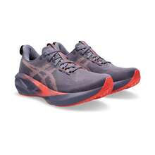 Asics New Men's NOVABLAST 5 Lightweight Breathable Training Shoes Cushioned Responsive Running Shoes - Grey-purple/Orange - View 10