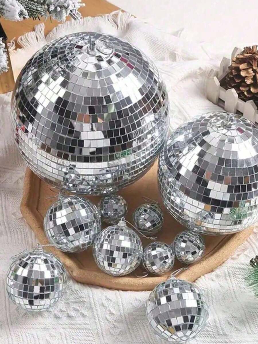 Set 4 Bola Disko, Bola Disko Berkilau, Bola Dekorasi Disko yang Dapat Digunakan Kembali, Bola Disko Mini, Cocok untuk Dekorasi Rumah, Hiasan Meja, Pesta Ulang Tahun, Pesta Wisuda, Pesta Bujang, Dekorasi Bar, Pesta, Bar, Dekorasi Liburan, Properti Fotografi - Berbagai gaya - View 1