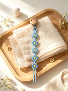 Personalized Name Gift, Floral Soothing Chain, Daisy Style Anti-Drop Chain - Multicolor - View 9