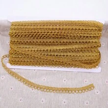 5M/20M 0.8cm-2cm Metallic Braid Lace Trim Christmas Gift Wrapping DIY Flower Pattern Costumes Lace Ribbon Crafts Sewing Border Home Decor - Multicolor - View 12