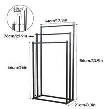 Black/White 3 Tier Free Standing Towel Rail Stand Unit Rack Storage Bathroom - RMC0340-w - View 7