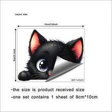 1pc Creative Cute Cat Switch Decor Sticker, Delicate And Vivid Design, Made Of PVC Material, Self-Adhesive Backing Removable Without Residue, Decorate Switch Socket, Add Fun To Plain Home Corners, Beautify Home Details And Enhance Space Atmosphere - one-size - View 4