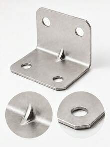 10/20PCS Stainless Steel 90° Right Angle Corner Brackets, Heavy Duty L-Shaped Support Braces For Cabinets, Shelves, Tables And Wooden Furniture - A - View 5