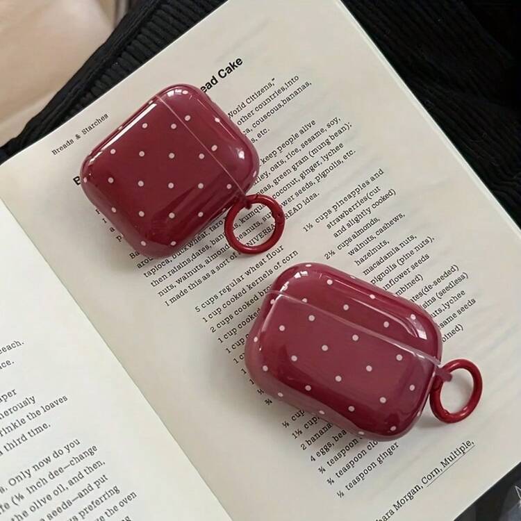 1件紅色波點無線藍牙保護殼，適用於AirPods 4/3/Apple Pro耳機殼第1代/第2代/第2代/Pro第4代 - 彩色 - 查看 2