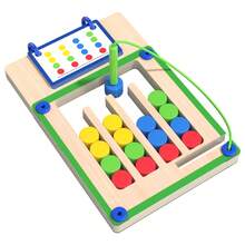 1 Set Juego de Rompecabezas Deslizante Colorido para Niños, Juego de Mesa de Razonamiento Lógico de Madera, Juguete de Escritorio de Iluminación de Pensamiento para Jardín de Infancia - Multicolor - Ver 4