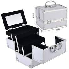 Professional Large Capacity Makeup Case, Eyelash Extension, Nail Art, Beauty Supplies Storage Bag, New Customizable Compartment Makeup Organizer, Large Capacity High-End Portable Travel Makeup Artist Dedicated - Multicolor - View 10