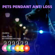 [1pc LED Dog Collar Light] 1pc LED Dog Collar Light Pendant Collar Dog Tag Light, Suitable For Dog Collar Harness Leash Clip-On Dog Light, For Night Walks And Camping, Silicone LED Dog Collar Dog Tag Light, Fast Flash Slow Flash Constant On 3 Modes, For Night Decoration, Battery Included - Multicolor - View 2