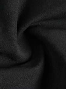 Men's Raglan Sleeve Functional Button Shirt, Pure Black Lightweight Windbreaker Style Long Sleeve Shirt - Black - View 4
