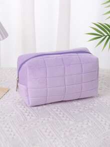 1/2/4pcs Makeup Bag, Portable Zipper Storage Bag, Makeup Brush Holder, Travel Toiletry Bag; Multi-Color And Multi-Style Options, Multi-Functional Large Capacity Makeup Bag. Simple And Cute, Suitable For Campus And Office Scenarios; A Quality Gift For Back To School, Valentine's Day, Birthday, Spring Festival And Other Holidays, Also Suitable As A Study Gift For Friends. - Multicolor - View 7