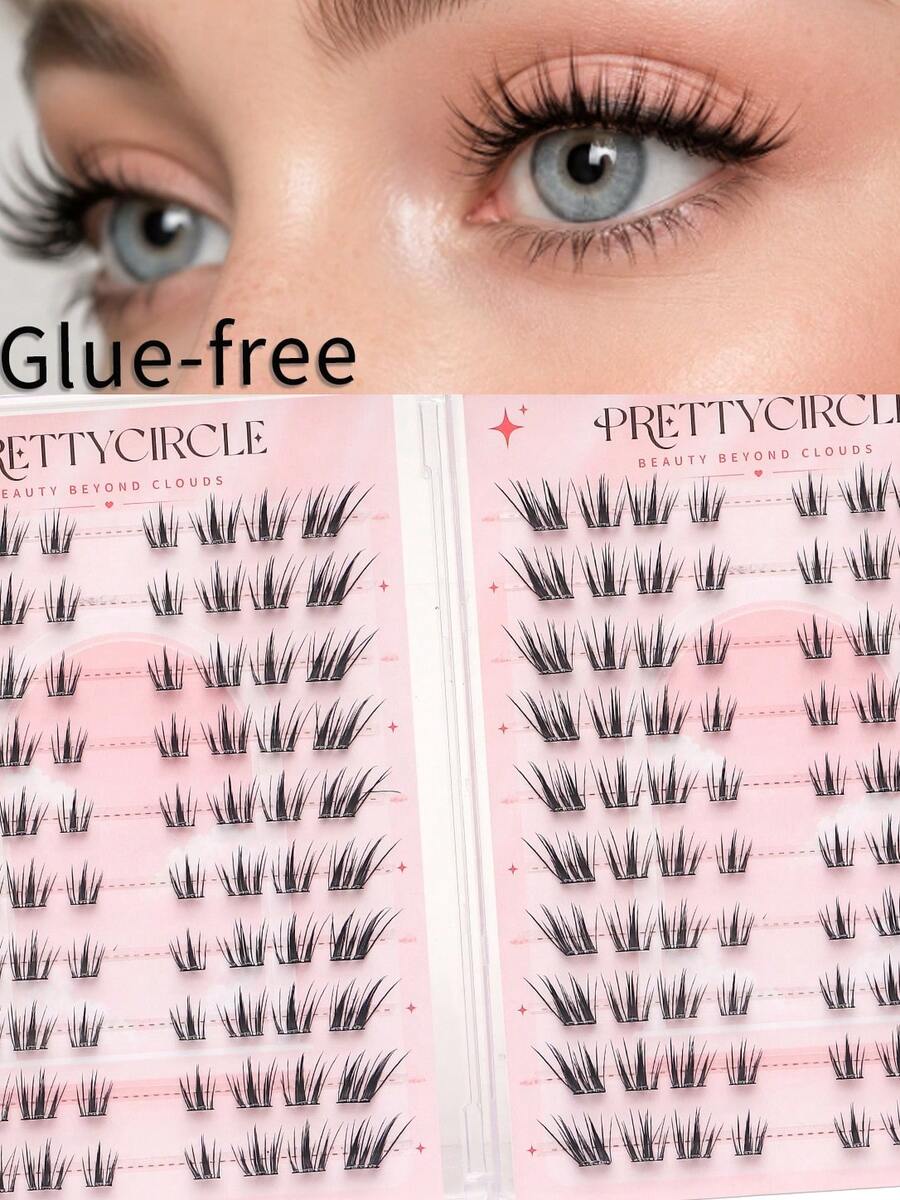 20-Row Large Capacity False Eyelash Book, Fine Hair-Like Mixed Length False Eyelashes, Ultra-Lightweight False Eyelashes, Natural Fluffy Curling Effect, Almost No-Feel Comfortable Wear, Daily Eye Makeup - C - View 1