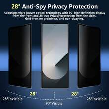 3pcs High Definition Privacy Tempered Glass Screen Protector Set, Anti-Peeping, Scratch-Resistant, Shock-Resistant, 9H Hardness, Easy Installation, Compatible With Samsung Galaxy Z Fold8/Z Fold 8 Ultra/Z Fold7/Z Fold 6/Z Fold5 Series - Clear - View 8