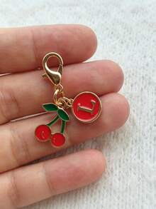 Zinc Alloy Cherry Pendant And Letter Charm Keychain, Bag, Backpack, Wallet, Document Bag, Car Key Accessory Pendant, Holiday Party Gift, Birthday Gift, Back To School Gift, Creative Handmade Keychain - Multicolor - View 20