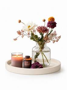 Large-Capacity Round Decorative Silicone Storage Tray (Available In 3 Sizes) – Suitable For Kitchen Organization, Jewelry, Cosmetics Display, And Countertop Use In Bathrooms, Coffee Corners, Kitchens, And Living Rooms. - Multicolor - View 2