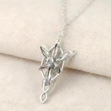 Evening Star Resin Necklace, Elf Princess Pendant Necklace - Silver - View 4