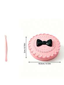 Cute Bow Design Eyelash Curler Box, This False Eyelash Storage Box Is Designed To Store And Protect Your False Eyelashes In A Neat And Organized Manner, Easy To Carry In Handbags, Makeup Bags, Travel Cases Or Bathroom Drawers. Suitable For Home Use, Travel, Parties, Work And Daily Makeup Scenarios. It Is An Excellent Addition To Your Makeup Tool Collection And A Thoughtful Gift For False Eyelash Lovers. (Eyelashes Not Included) - Multicolor - View 14