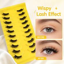 10 Pairs Half Lashes Soft And Naturally Curled And Slender, Enlarging The Eyes With Distinct Roots. The Eyelashes Are Light, Non Irritating, And Reusable, Suitable For Various Daily Occasions - View 12