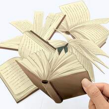 1 Set (12pcs) Vintage Paper Book Hanging Garland, 3D Open Book Paper Bunting, Aesthetic Decor For Wall, Window, Party, Room - Multiple Styles - View 7