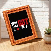 1pc Wooden Photo Frame Fridge Magnet - Fun Text Fridge Decor Magnet, Home Decoration! - A - View 12