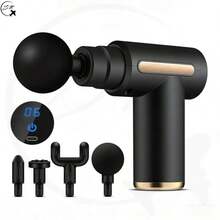 ZM Health Mini Portable Massage Gun (1 Paket) Dengan LED, Alat Pijat Fascia 6 Tingkat yang Dapat Diatur, Alat Pijat Otot Tubuh dan Punggung Genggam, Alat Pijat Fascia Tahan Lama dengan Getaran. - MultiWarna - View 10