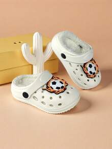 أحذية كهف للأطفال، عصرية ومريحة للارتداء في الأماكن المغلقة والخارجية، أغطية أحذية خفيفة الوزن وناعمة، نعال - بيج - مشاهدة 1