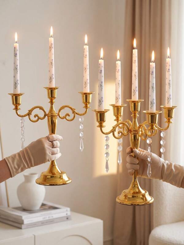 Bohemian Style Zinc Alloy 5 Head/3head Candlestick/Candle Holder,For Home Living,Weddings,Home Decor,Party,Gifts,Restaurant, Fireplace Decorative,Family Gathering, Housewarming Gifts, Wedding Gifts, Mother's Day Gifts, Girlfriend Gifts