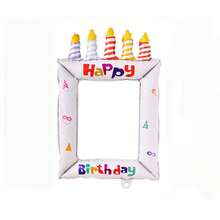 28 Inch Pink & Blue Birthday Photo Frame Balloons, Photo Booth Decorations, Suitable For Birthday Parties, Anniversary Celebrations, Holiday Events, Festive Backgrounds, Outdoor Activities, Creating Party Atmosphere, Photo Backdrop, Decorative Ball Supplies - Birthday Photo Frame Balloon - View 7