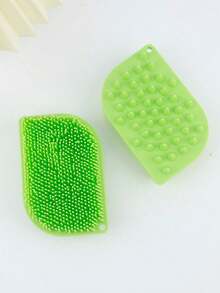 1pc Silicone Scalp Massager Shampoo Brush, Scalp Cleaning Comb, Silicone Bath Brush, Dry And Wet Use Body Scrubber - Multicolor - View 13
