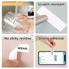10 Rolls Mini Self-Adhesive Label Stickers, 12*40 Mm Waterproof & Oil-Proof, Suitable For Business Office Home Supplies Classification, Name DIY Price Seal Tape, Compatible With M10/P11/P15/D30 Handheld Label Makers - 10Rolls-12x40mm White - View 3