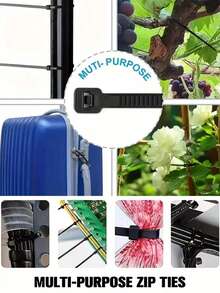 150pcs/300pcs Multi Purpose Self-Locking Nylon Cable Tie, Heat-Resistant And Durable, With Multiple Specifications For Wire Harness Sorting, Gardening, Home Use, Outdoor Bundling, And Cable Tie - A - View 3