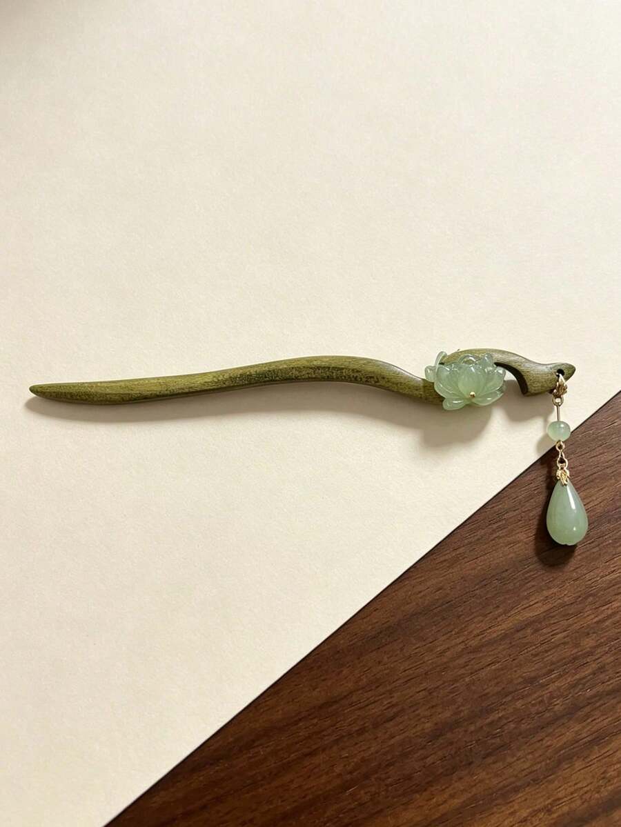 1pc Children's Lotus Pendant Hair Stick, Suitable For Children's Daily Casual/Vacation Party/Wedding Engagement Bridesmaid Hair Accessory - Multicolor - View 1
