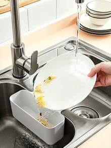 [Kitchen Accessories]2pcs Multi-Functional Kitchen Sink Strainer Basket | Slot Filtration, Food & Vegetable Washing, Drainage, Storage & Organization Tool - Multicolor - View 5