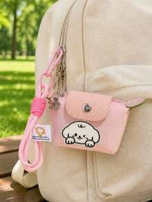 Puppy Cloth Sticker Mini Coin Purse,Portable Travel Change Purse,Can Hold Cards, Cash, And Coins, Snap Button Coin Purse Accessory For Students - Multicolor - View 6