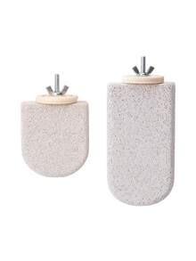 Large Natural Parrot Beak Grinding Stone + Claw Grinding Perch, Multi-Function Toy Bird Cage Platform Perch, Suitable For Budgies, Cockatiels, Lovebirds, Finches And Other Small To Medium-Sized Birds - Multicolor - View 11
