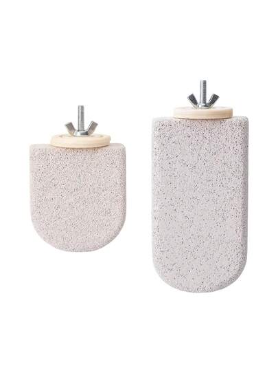 Large Natural Parrot Beak Grinding Stone + Claw Grinding Perch, Multi-Functional Toy, Bird Cage Platform Perch, Suitable For Budgies, Cockatiels, Lovebirds, Finches And Other Small To Medium-Sized Birds, Christmas