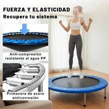 Trampolín brincolin para ejercicio aeróbico fitness color negro - Azul - Ver 5