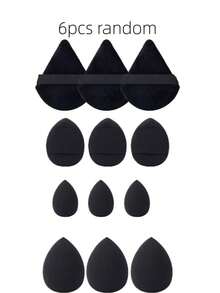 6pcs Makeup Sponge Set, Includes Makeup Sponges And Mini Makeup Sponges - Multicolor - View 6