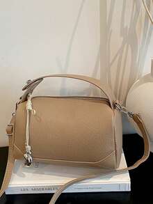 BAILEE Simple And Stylish Faux Leather Shoulder Bag With Detachable Metal Embellishments And Straps, Perfect For Outfits And As A Gift. - Multicolor - View 17