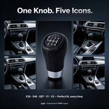 Applicable To E87 E46 Car Gear Shift Knob, Black New Style Gear Lever With Clip, Interior Modification Replacement Accessory - A - View 2