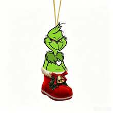 The Grinch 11/2pcs Acrylic Christmas Tree Hanging Ornaments, Cute Shoe Design, Multiple Styles Available, Perfect For Christmas Home Decor, Ideal Christmas Tree Decoration And Holiday Party Gift (Random Style) - Cookie Monster - View 5