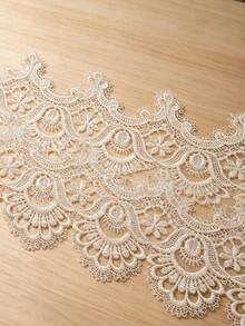 Transparent PVC Tablecloth With Elegant Coffee-Colored Lace Trim, Waterproof And Oil-Resistant Rectangular Dining Table Cover, Suitable For Home Dining Table And Kitchen Decor - milk coffee color - View 6