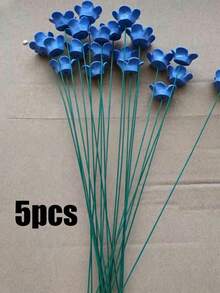 10pcs Garden Bee Water Cup, Flower-Shaped Bee Watering Can, Resin Simulated Forget-Me-Not, 1/5pcs, Desktop Ornament, Garden Decoration, Suitable For Outdoor Garden, Bedroom, Living Room, Desktop, Decorative Ornament, Ground Stake, Outdoor Water Container, Halloween, Wedding, Graduation, Party Decoration - Multiple Colors - View 12