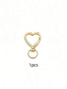 10/20/30/60/120pcs Heart-Shaped Rotating Keychain Hooks, Cute Zinc Alloy Spring Buckle Key Rings, Handbag Clips, Suitable For DIY Crafts - Heart-shaped Buckle - View 23